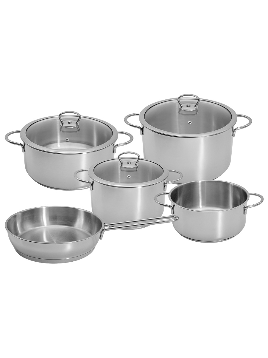 Набор для приготовления Кулинария, 5 предметов, крышки стеклянные