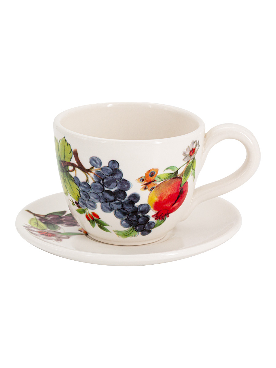 Чашка с блюдцем Tutti Frutti, 0,4 л