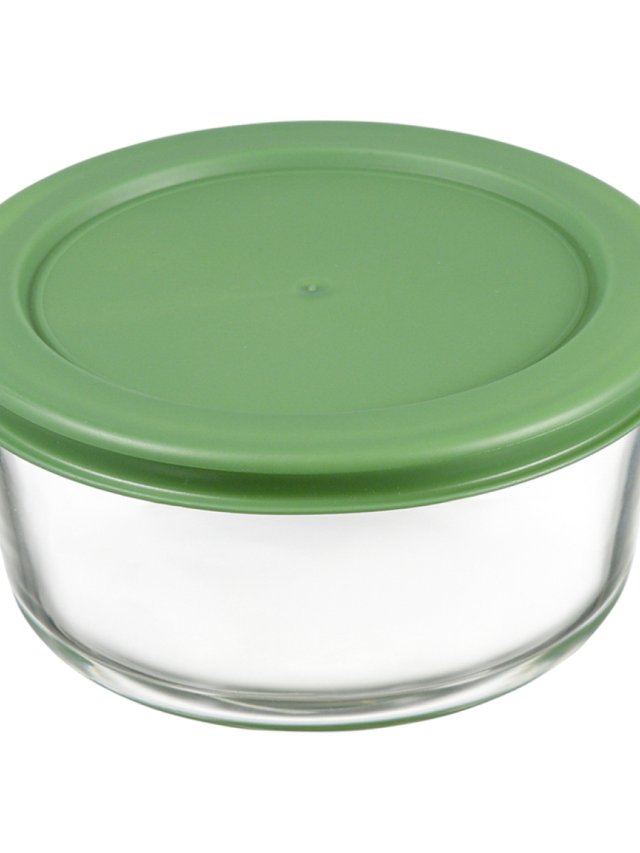 Контейнер для запекания и хранения круглый с крышкой, 472 мл, зеленый